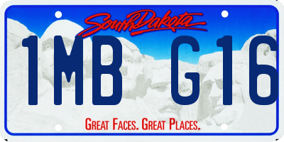 SD license plate 1MBG16