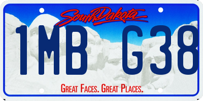 SD license plate 1MBG38