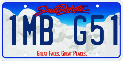 SD license plate 1MBG51