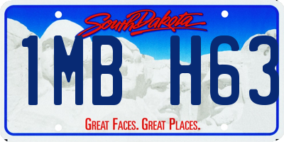 SD license plate 1MBH63