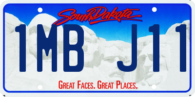 SD license plate 1MBJ11