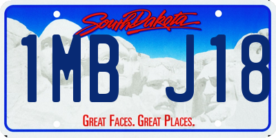 SD license plate 1MBJ18