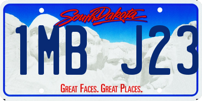 SD license plate 1MBJ23