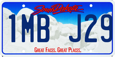 SD license plate 1MBJ29