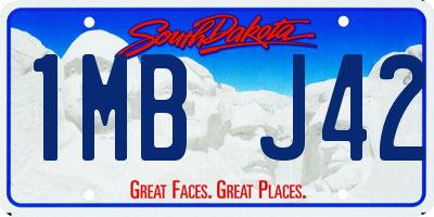 SD license plate 1MBJ42
