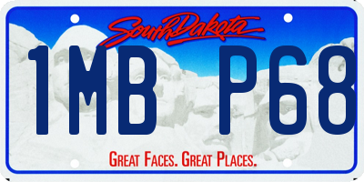 SD license plate 1MBP68