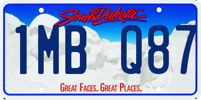 SD license plate 1MBQ87
