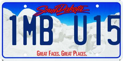 SD license plate 1MBU15