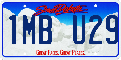 SD license plate 1MBU29