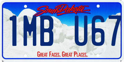 SD license plate 1MBU67