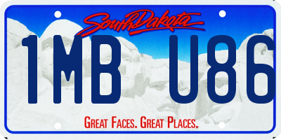 SD license plate 1MBU86