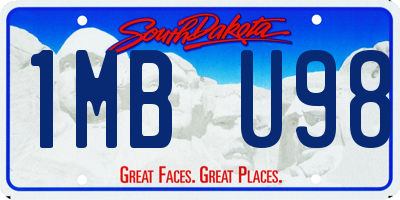 SD license plate 1MBU98
