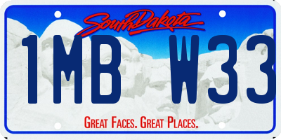 SD license plate 1MBW33