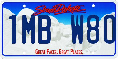 SD license plate 1MBW80