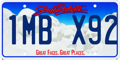 SD license plate 1MBX92