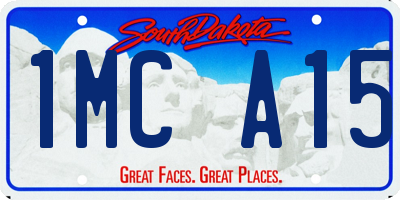 SD license plate 1MCA15