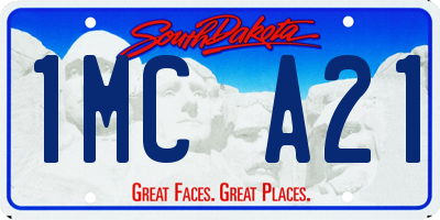 SD license plate 1MCA21