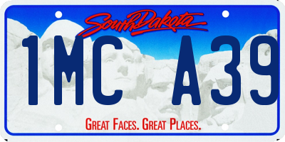 SD license plate 1MCA39