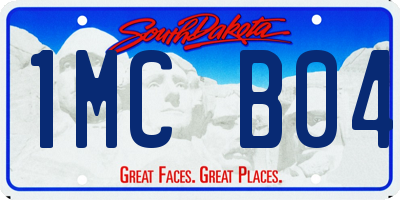 SD license plate 1MCB04