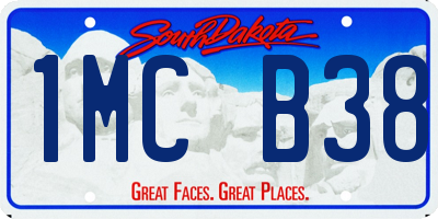 SD license plate 1MCB38
