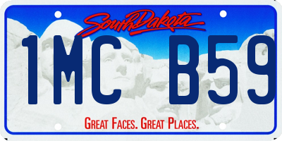 SD license plate 1MCB59
