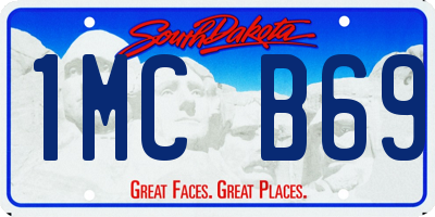 SD license plate 1MCB69