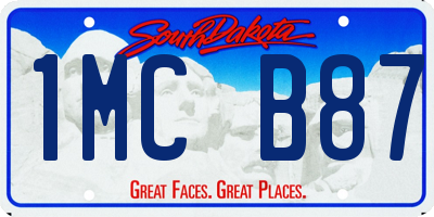 SD license plate 1MCB87