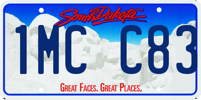 SD license plate 1MCC83