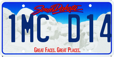 SD license plate 1MCD14