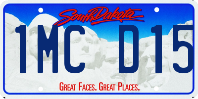 SD license plate 1MCD15
