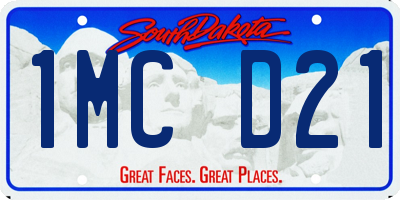 SD license plate 1MCD21