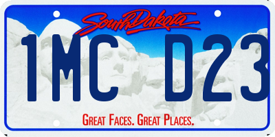 SD license plate 1MCD23