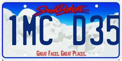SD license plate 1MCD35