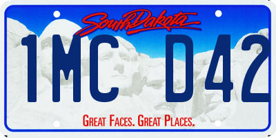 SD license plate 1MCD42