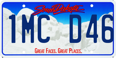 SD license plate 1MCD46