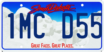 SD license plate 1MCD55