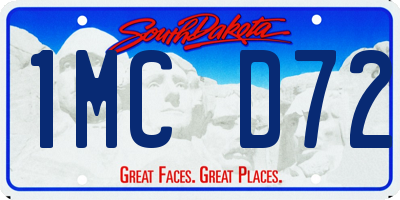 SD license plate 1MCD72