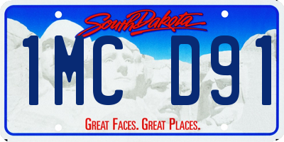 SD license plate 1MCD91