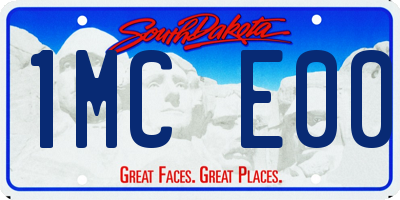 SD license plate 1MCE00