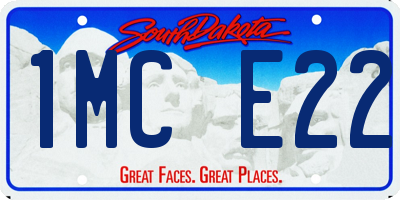 SD license plate 1MCE22
