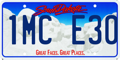 SD license plate 1MCE30