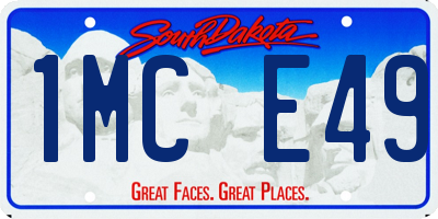 SD license plate 1MCE49