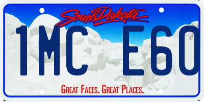SD license plate 1MCE60