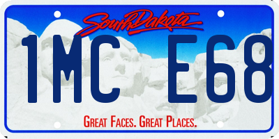 SD license plate 1MCE68