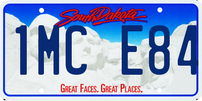 SD license plate 1MCE84
