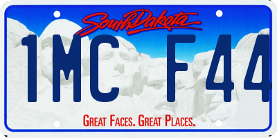 SD license plate 1MCF44