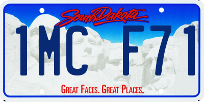 SD license plate 1MCF71