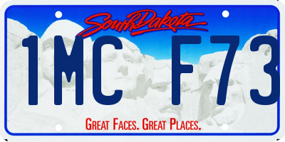 SD license plate 1MCF73