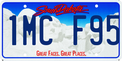 SD license plate 1MCF95