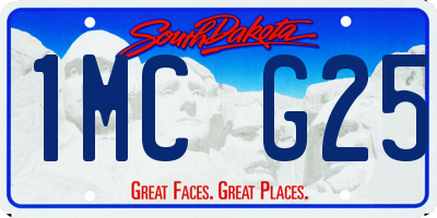SD license plate 1MCG25